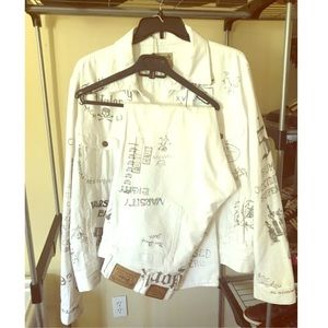 White Denim Ralph Lauren Polo Set Jacket and Jeans